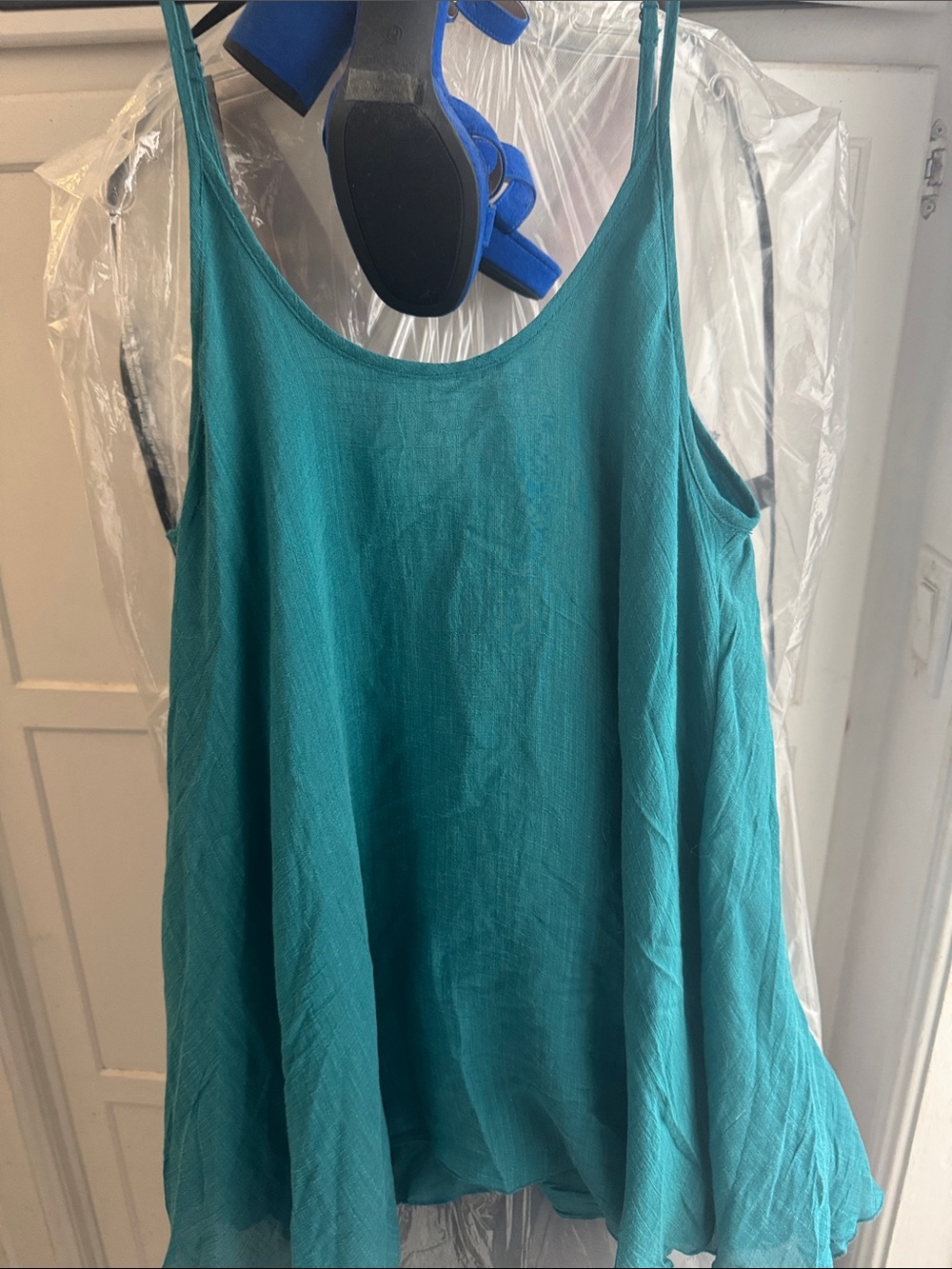 Umgee Teal Swing Camisole Tank Top